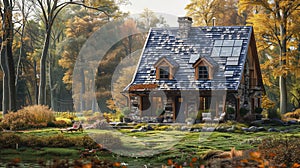 Environmentally Friendly, Idyllic Cottage Amidst Autumnal Woods