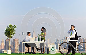 Environmentally Green Office in the City photo