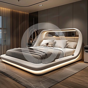 Envision a bedroom that epitomizes modern luxury