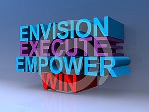 Envision execute empower win on blue