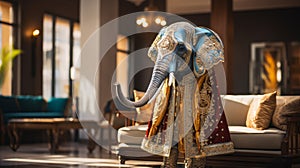 Envision a regal elephant