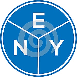 ENY letter logo design on white background. ENY creative circle letter logo concept. ENY letter design