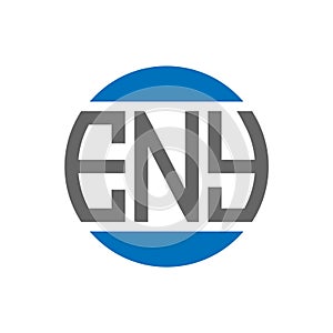 ENY letter logo design on white background. ENY creative initials circle logo concept. ENY letter design