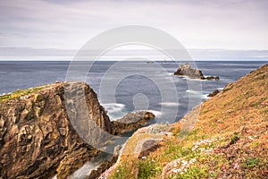 Enys Dodnan rock formations at Lands End