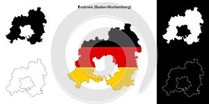Enzkreis outline map photo