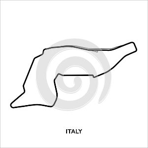 Enzo circuit, Italy. Motorsport race track vector map