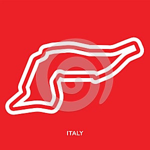 Enzo circuit, Italy. Motorsport race track vector map