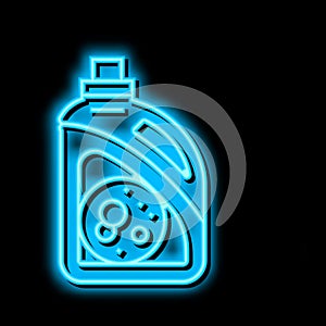 enzyme powder neon glow icon illustration