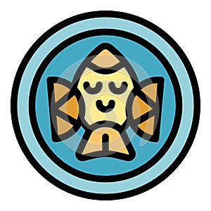 Enzymes atom icon vector flat