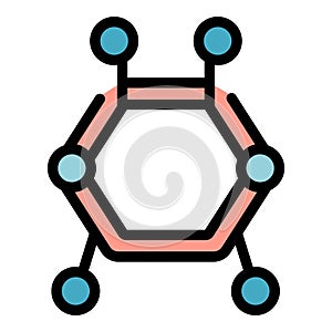 Enzymes formula icon vector flat