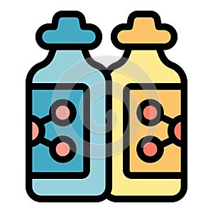 Enzymes icon vector flat