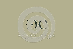 EOC abstract letter logo design