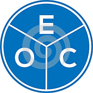 EOC letter logo design on white background. EOC creative circle letter logo concept. EOC letter design