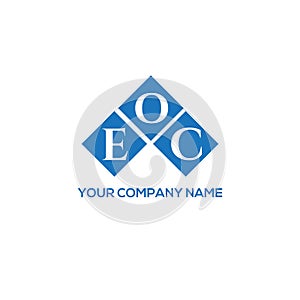 EOC letter logo design on WHITE background. EOC creative initials letter logo concept.