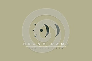 EOD abstract letter logo design