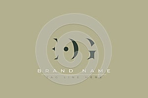 EOG abstract letter logo design