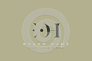 EOH abstract letter logo design