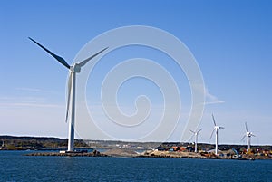 Eolian field and wind turbines