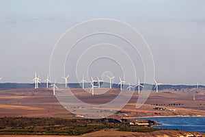 Eolian generator landscape photo