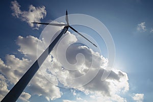 Eolian turbine in sky