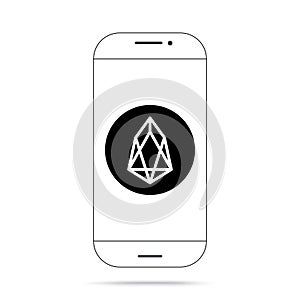 EOS cryptocurrency icon vector iphone