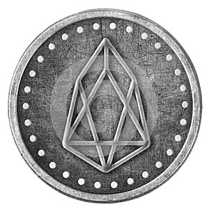 EOS Grunge Silver Coin, Token photo