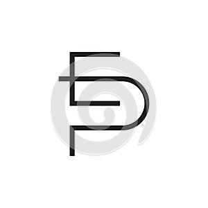 Ep initial letter vector logo