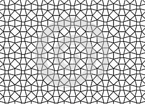 Epeating geometric tiles mosaic with octagons and rhombus