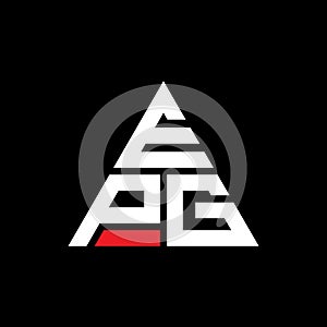 EPG triangle letter logo design with triangle shape. EPG triangle logo design monogram. EPG triangle vector logo template with red