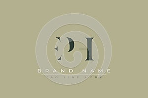 EPH abstract letter logo design