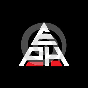 EPG triangle letter logo design with triangle shape. EPG triangle logo design monogram. EPG triangle vector logo template with red
