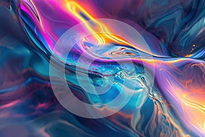 Ephemeral Abstract fluid holographic. Generate Ai photo