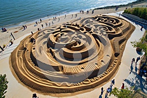 Ephemeral Artistry: A Sculpture of Sand and Sky