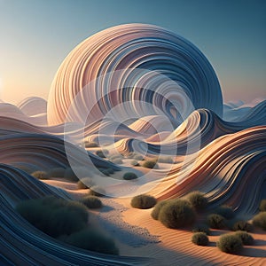 Ephemeral grace mesmerizing dunes' curves