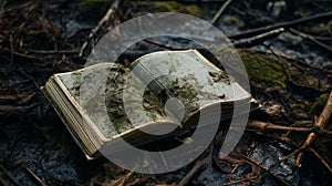 Ephemeral Horror: The Mysterious Mossy Book In The Forest