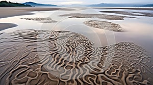Ephemeral Patterns: A Surrealistic Exploration Of Tidal Sands