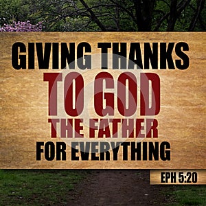 Thanksgiving Ephesians 5:20 photo