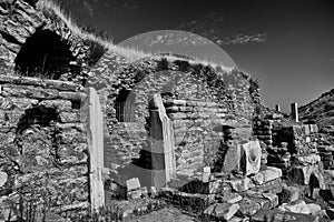 Ephesus Ruins B&W