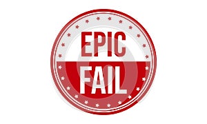 Epic Fail Rubber Stamp. Epic Fail Rubber Grunge Stamp Seal Vector Illustration