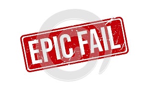 Epic Fail Rubber Stamp. Epic Fail Rubber Grunge Stamp Seal Vector Illustration