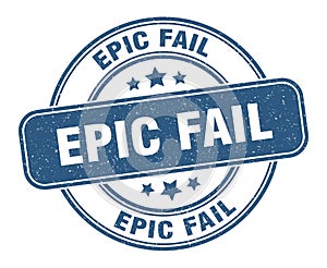 epic fail stamp. epic fail round grunge sign.
