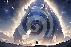 Epic Fantasy Beast in Dramatic Scene - AI generated