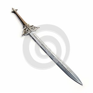 Epic Fantasy Sword On White Background - Excalibur Inspired