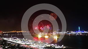 Epic fireworks display in the city - Abu Dhabi corniche