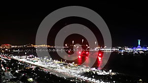 Epic fireworks display in the city - Abu Dhabi corniche celebration display