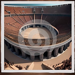 Epic gladiatorial arena, Spectacular arena filled with roaring crowds and deadly challenges as gladiators fight for their lives3