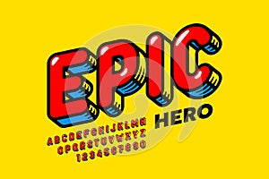 Epic Hero Comic Book style font photo