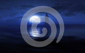 Epic Lighthouse Full Moon Environment