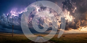 Epic Lightning Storm Landscape Dramatic Cloudscape Photography