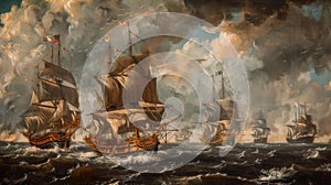 Epic Maritime Conflict: Duel of Sailing Ships in 17th Century